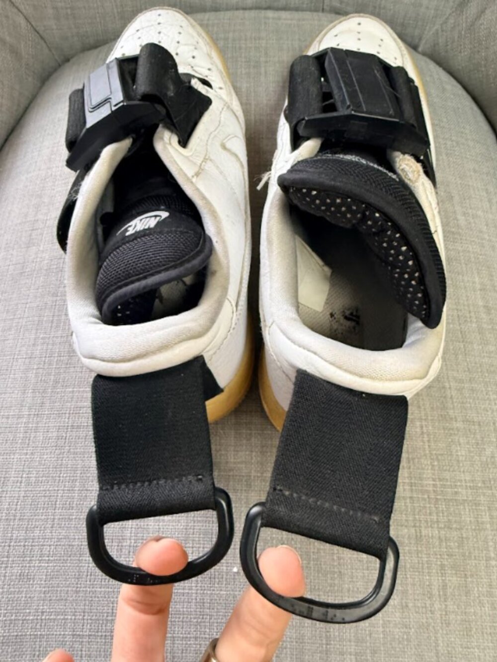 Nike Black and White Bukles
